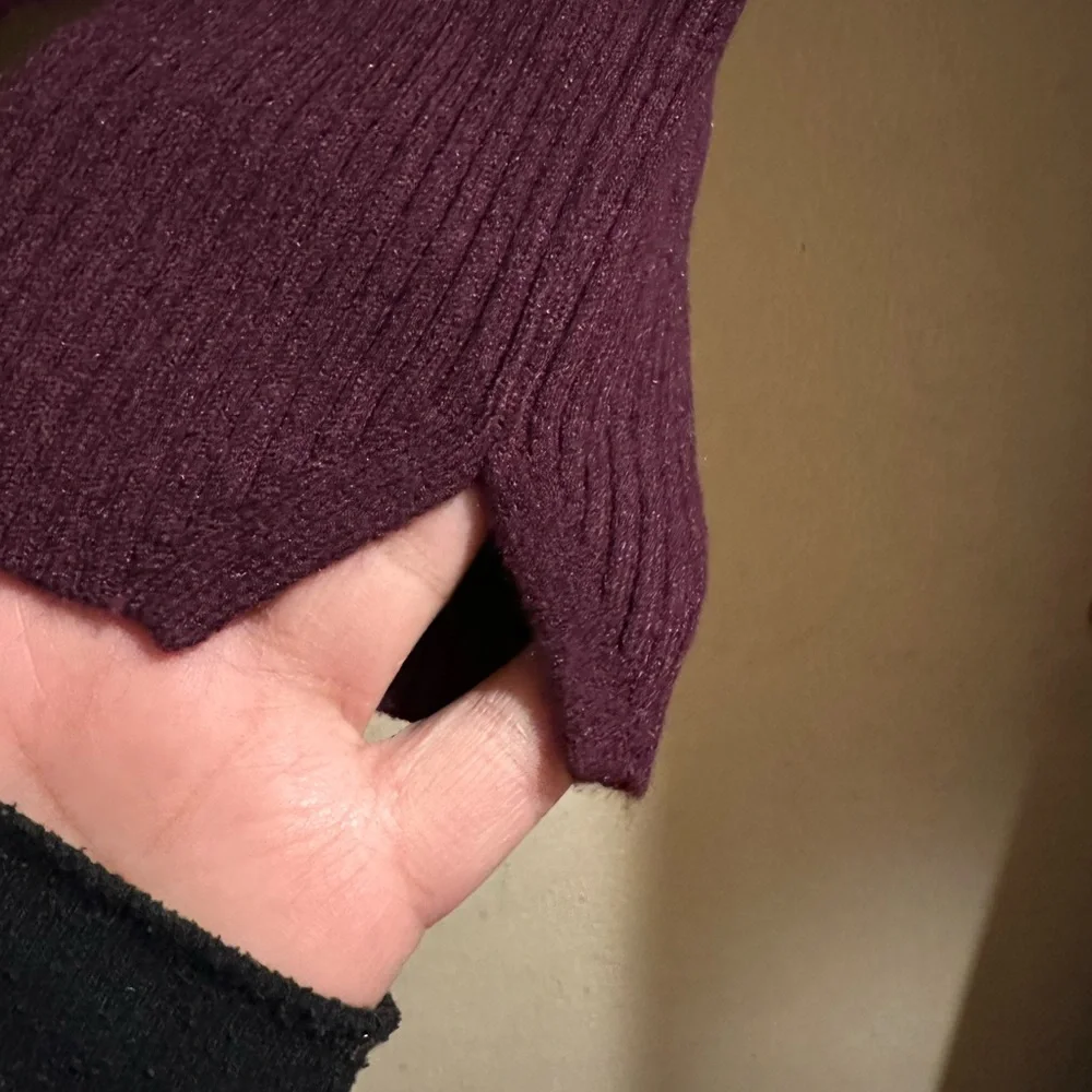 Calvin Klein Jeans Deep Purple Turtleneck Sweater - Picture 3 of 7